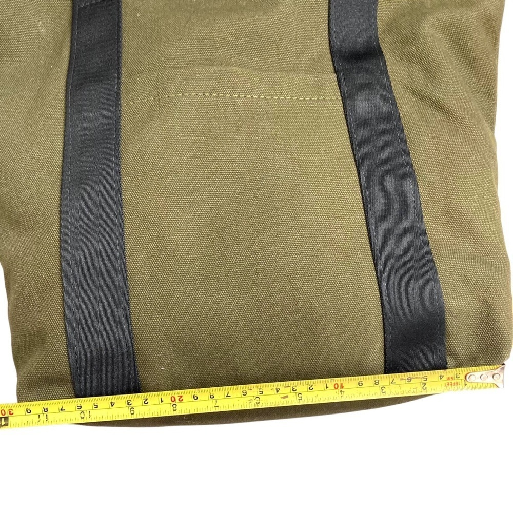 R. Riveter green and black canvas tote bag - Picture 3 of 11
